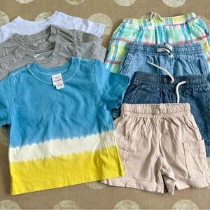 (4) Toddler T-Shirts with (4) Shorts - Hanna Anderson, Gap Kids & Nike Brands